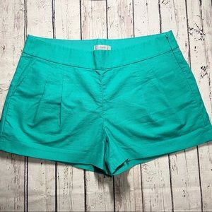 J CREW turquoise shorts size zipper size 8